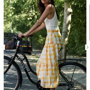 Anthropologie Angelika Tiered Maxi Skirt Size 4